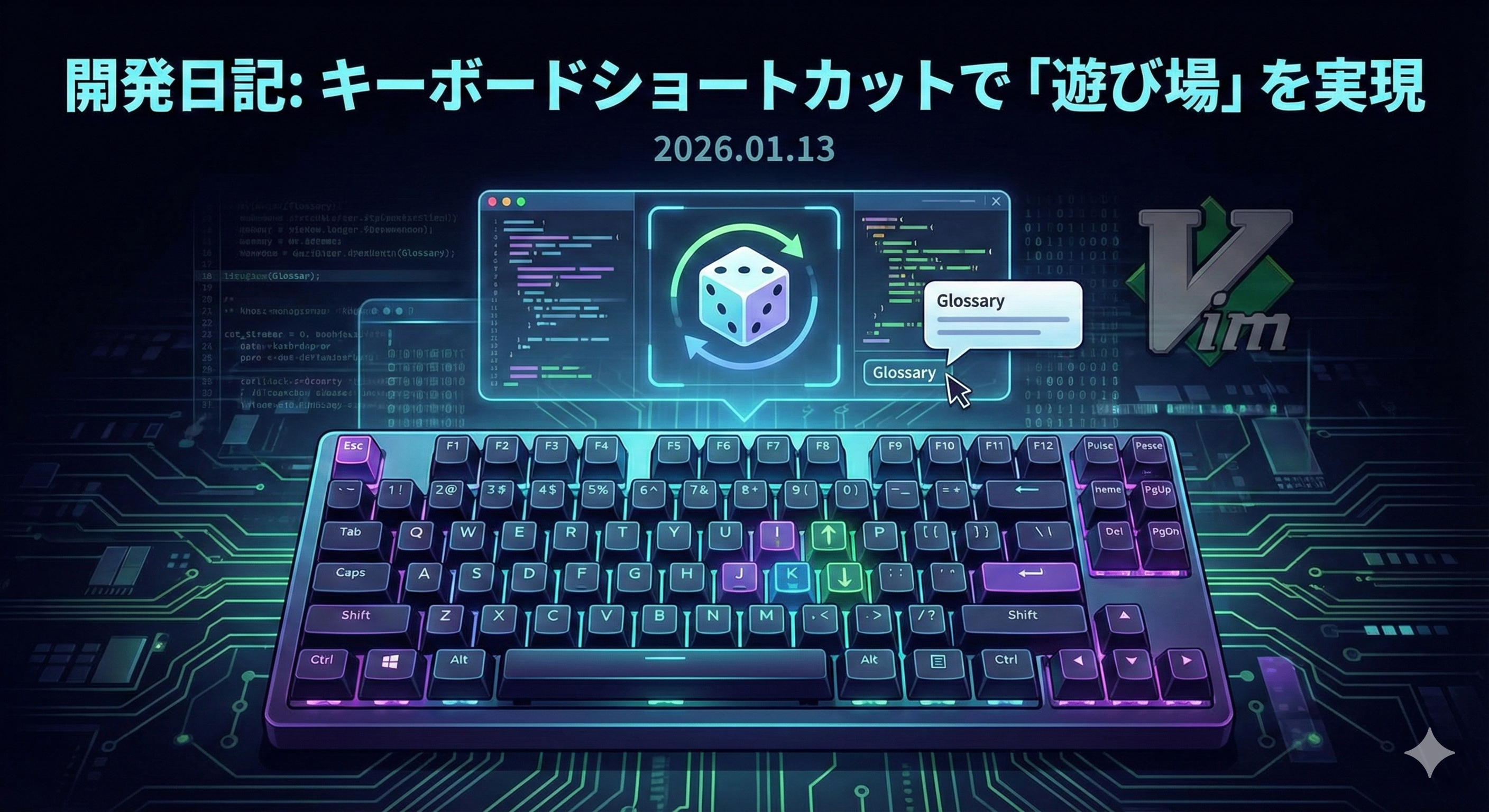 開発日記: 2026年01月13日 - キーボードショートカットで「遊び場」を実現